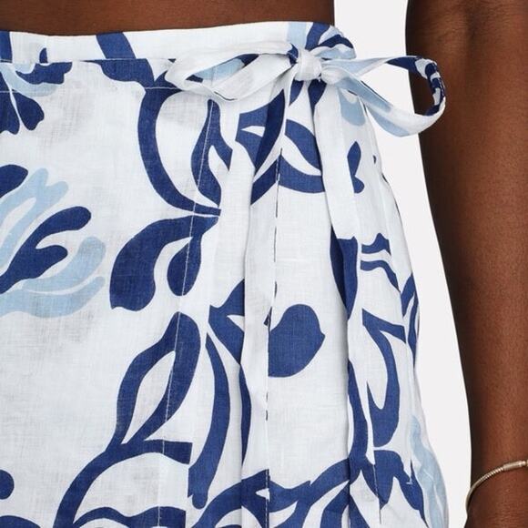 NWT FAITHFULL THE BRAND Eridani Floral Beach Tropical Linen Skort Size 4 - Picture 3 of 13